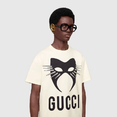 Shop Gucci Manifesto Oversize T-shirt In White