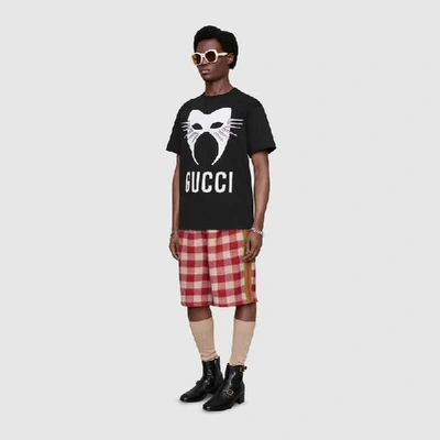 Shop Gucci Manifesto Oversize T-shirt In Black