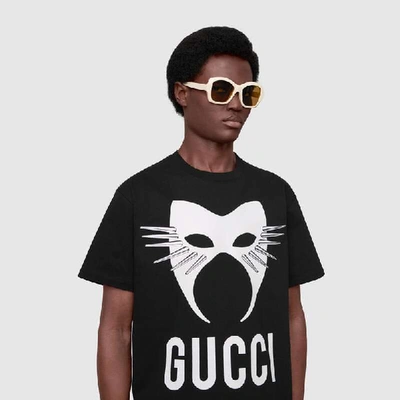 Shop Gucci Manifesto Oversize T-shirt In Black