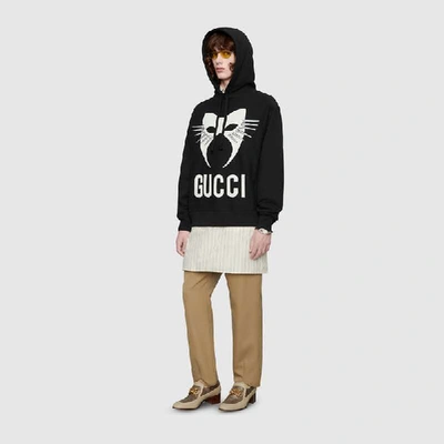 Shop Gucci Manifesto Oversize Sweatshirt In Black