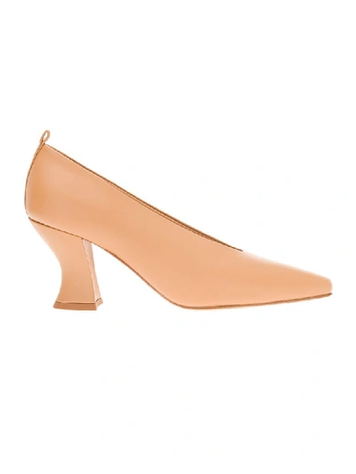 Shop Bottega Veneta Curved Heel Pumps In Nude