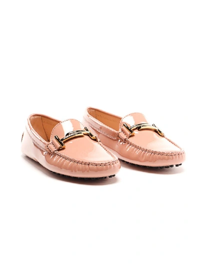 Shop Tod's Double T Loafer In Beige Rosato