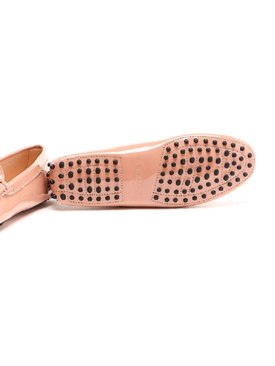 Shop Tod's Double T Loafer In Beige Rosato