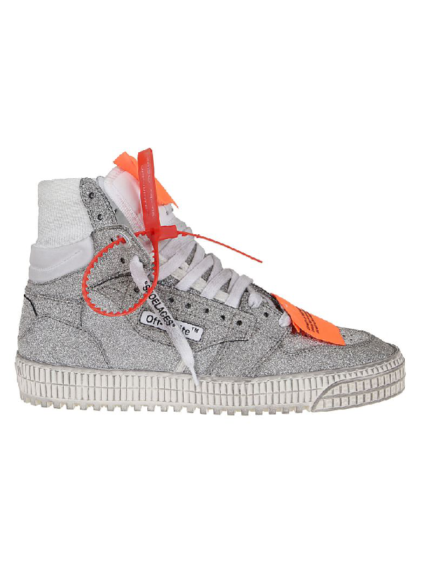 off white sneakers glitter