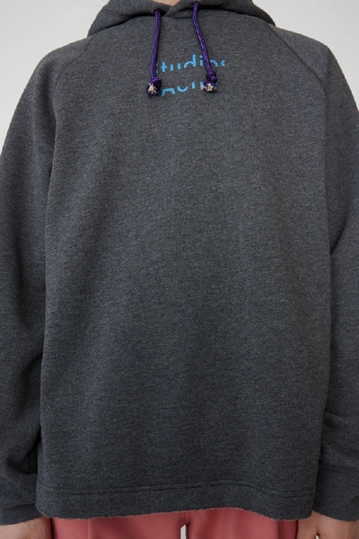 Shop Acne Studios Video-print Hooded Sweatshirt Anthracite Grey