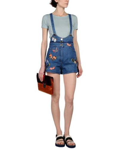 Shop Valentino Overalls In Blue