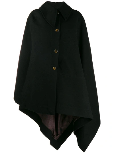 Shop Vivienne Westwood Oversized Cape Coat - Black