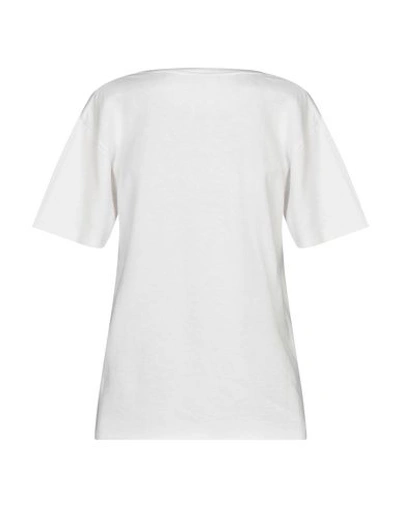 Shop Saint Laurent Woman T-shirt Light Grey Size Xs Cotton
