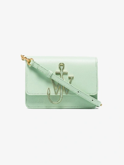 Shop Jw Anderson Green Mini Logo Cross Body Bag