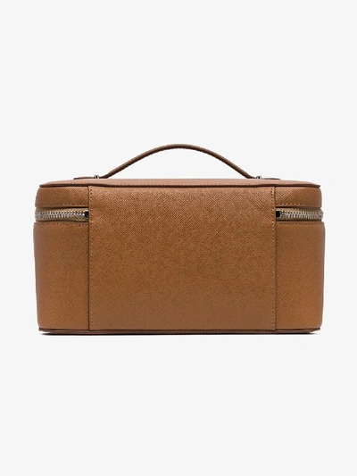 Shop Prada Brown Leather Mini Travel Case