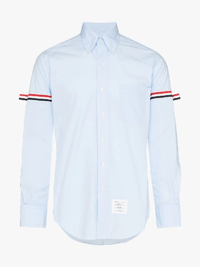 Shop Thom Browne Stripe-detail Shirt In Blue