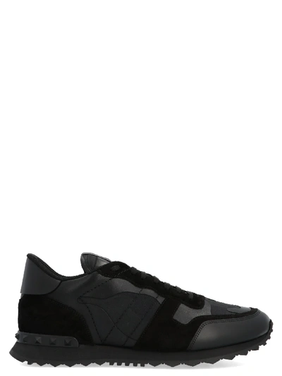 Shop Valentino Rockrunner Camouflage Shoes In Black