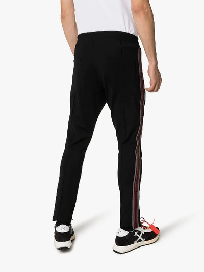 Shop Rhude Traxedo Stripe Trousers In Black
