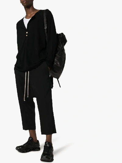Shop Yohji Yamamoto Long Sleeve T-shirt In Black