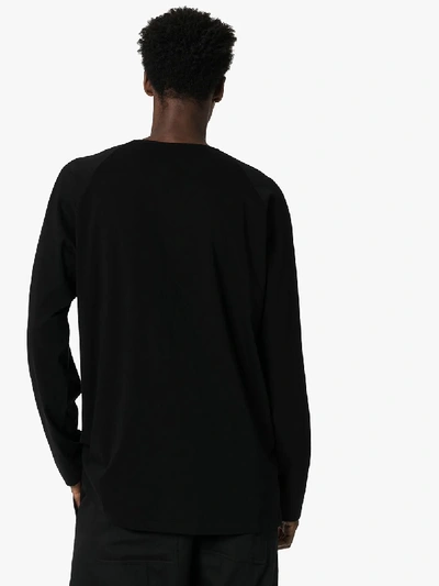 Shop Yohji Yamamoto Long Sleeve T-shirt In Black