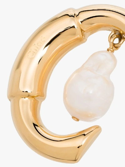 Shop Chloé Gold Tone Darcey Pearl Earring