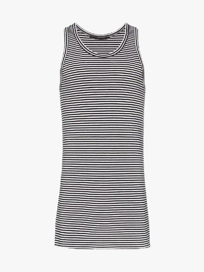 Shop Haider Ackermann Fortuna Stripe Wool Tank Top In Black