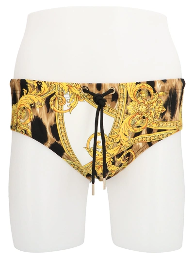 Shop Versace Swimwear In Multicolor