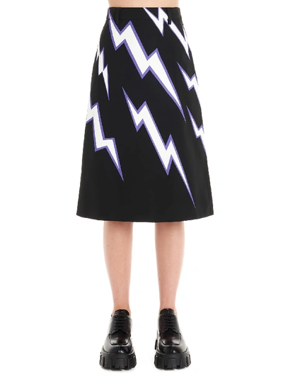 Shop Prada A-line Skirt In Multicolor