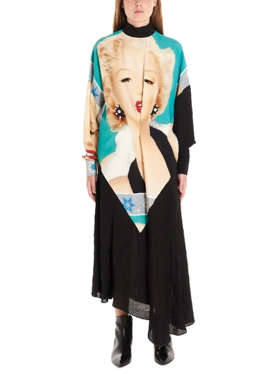 Shop Loewe Marilyn Monroe Dress In Multicolor
