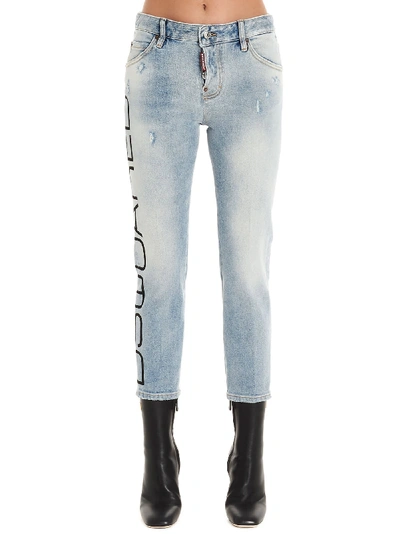 Shop Dsquared2 Cool Girl Cropped Jeans In Light Blue