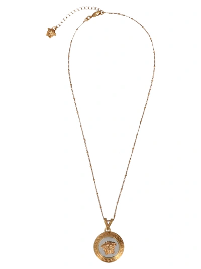 Shop Versace Medusa Tribute Necklace In Gold