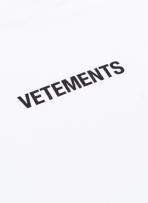 Vetements Logo Print Washing Label T-shirt | ModeSens