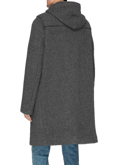 Shop Acne Studios Hooded Melton Coat