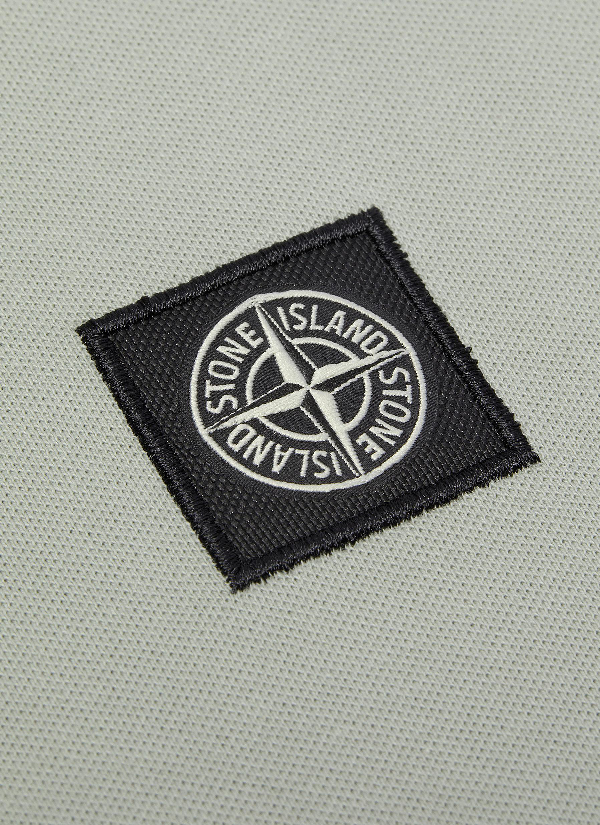 stone island embroidered logo polo shirt