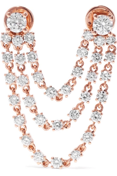 Shop Anita Ko Bianca 18-karat Rose Gold Diamond Earring