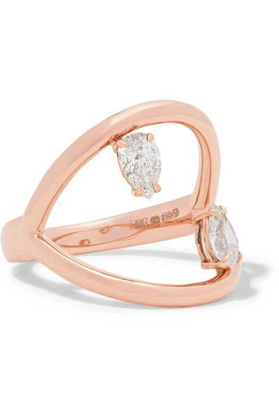 Shop Anita Ko Arc 18-karat Rose Gold Diamond Ring