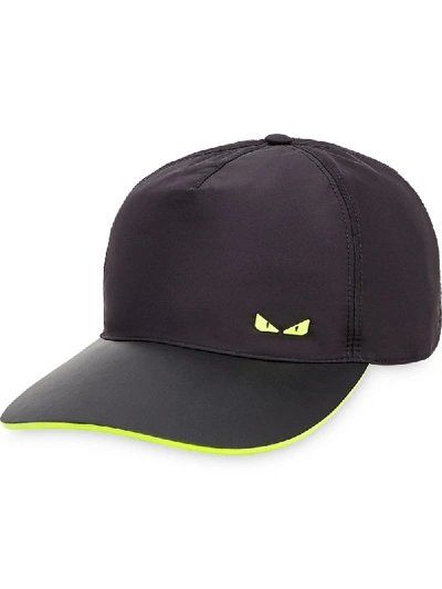 Shop Fendi Baseball Cap In Black