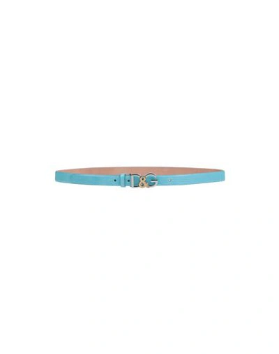 Shop Dolce & Gabbana Belt In Sky Blue