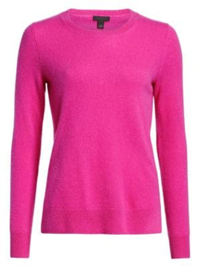 Shop Saks Fifth Avenue Women's Collection Featherweight Cashmere Sweater In Fuchsia Pink