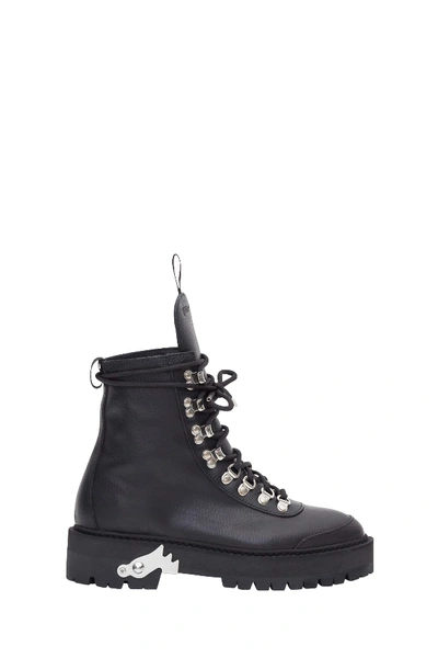 Shop Off-white Combat Boots In Nero