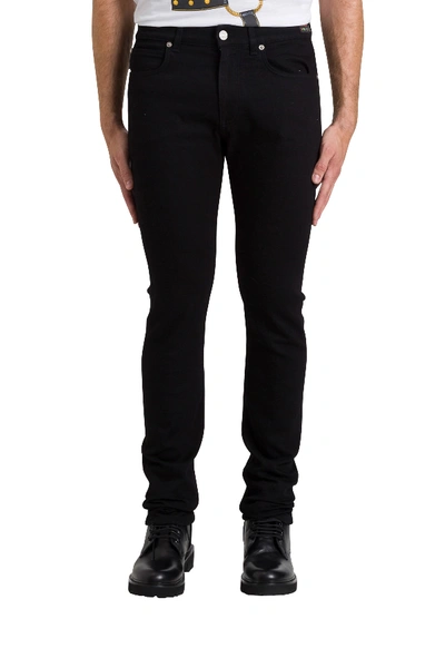 Shop Versace Straight Jeans In Nero