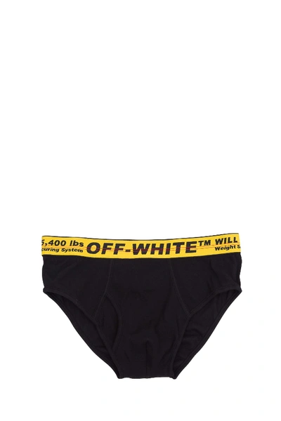 Shop Off-white Logoed Slip In Nero