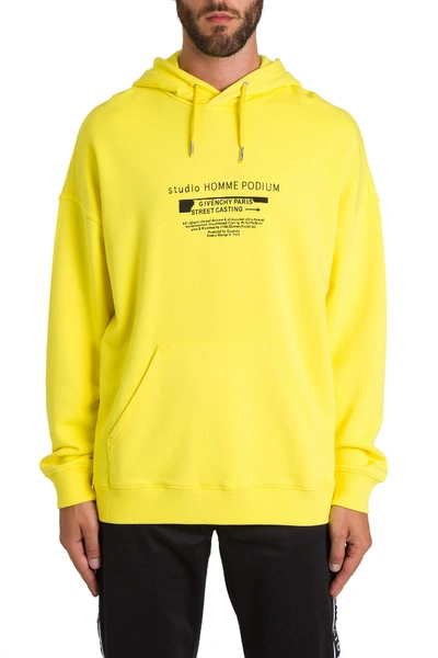 Shop Givenchy Studio Homme Podium Hoodie In Giallo