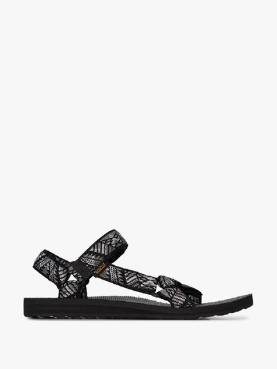 Shop Teva Black Elasticated Strap Sandals