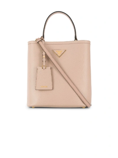 Prada Double Saffiano Tote Bag In F0udw Cipria
