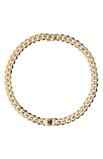 Shop Alexander Mcqueen Skull Collar Necklace In Gold