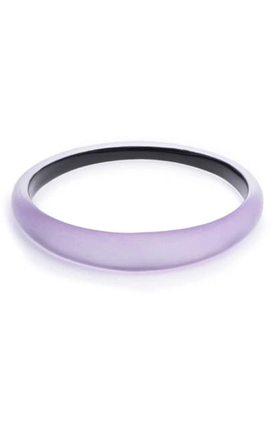 Shop Alexis Bittar 'lucite' Skinny Tapered Bangle In Mulberry