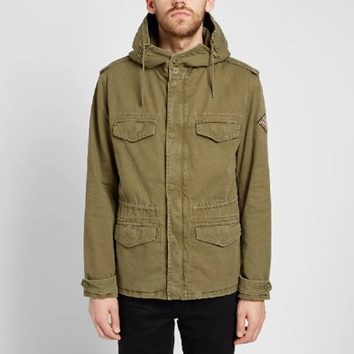 Shop Saint Laurent Gabardine Military Parka In Green