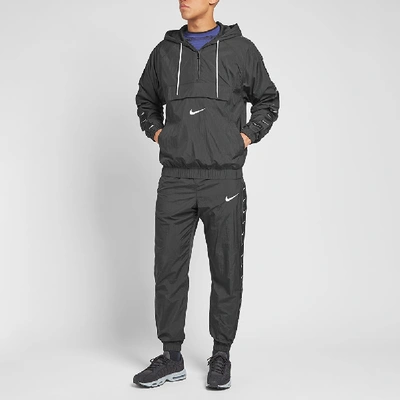 Nike Taped Swoosh Popover Jacket In Black | ModeSens