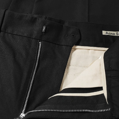 Shop Acne Studios Pierre Heavy Cropped Pant In Black
