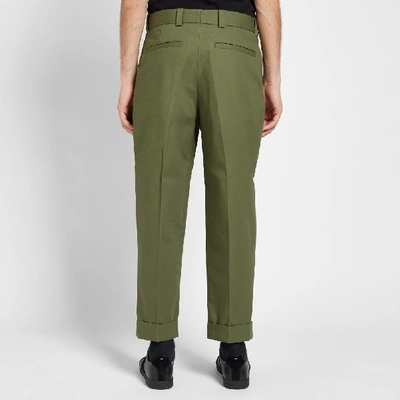 Shop Acne Studios Pierre Heavy Cropped Pant In Green