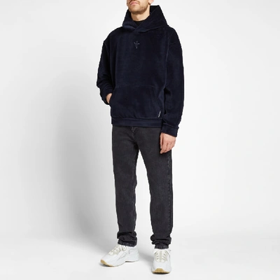 Shop Alexander Wang Velour Hoody In Blue