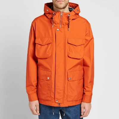 Shop Ami Alexandre Mattiussi Ami Patch Pocket Bonded Parka In Orange