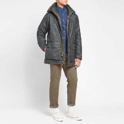Barbour Fenton Wax Jacket In Green ModeSens