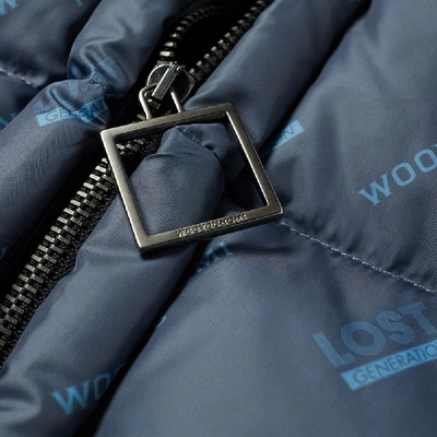 Shop Wooyoungmi All Over Logo Gilet In Blue